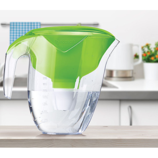 Фильтр кувшин воды Ecosoft НЕМО 3 л (1.8 л очищенной воды) зеленый