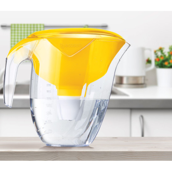 Фильтр кувшин воды Ecosoft НЕМО 3 л (1.8 л очищенной воды) желтый