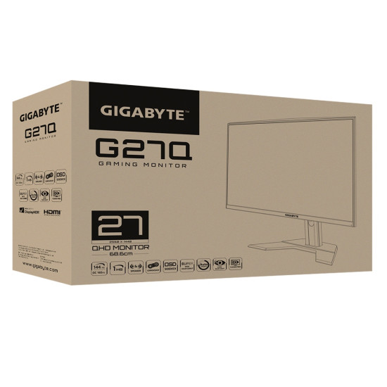 Gigabyte 27" G27Q-EK Gaming Monitor 144hz 1mc QHD 2560x1440 2K Speaker