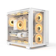 Компьютерный корпус HuntKey S980 Tornado 4xARGB Fan белый