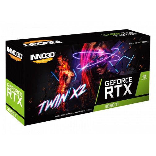 Видеокарта INNO3D RTX 3060 Ti 8Gb GDDR6 Twin X2 LHR