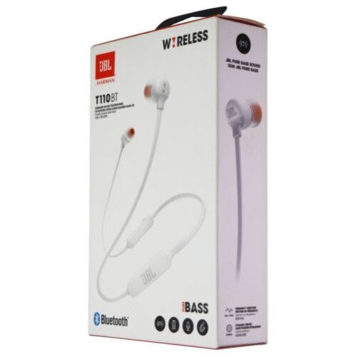 JBL Bluetooth Neckband Earphones T110 White JBL Bluetooth Neckband Earphones T110 White
