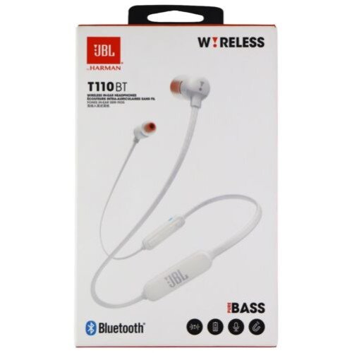 JBL Bluetooth Neckband Earphones T110 White JBL Bluetooth Neckband Earphones T110 White