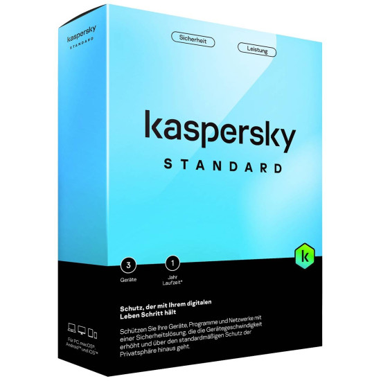 Kaspersky Standard Antivirus for 3 Devices - 1 Year Subscription