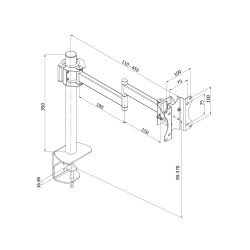 Настольный кронштейн для одного монитора KSL DM31T
