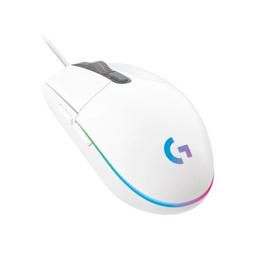 Logitech G203 LIGHTSYNC Corded Gaming Mouse - WHITE - USB