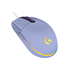 Logitech игровая проводная мышь G203 LILAC USB