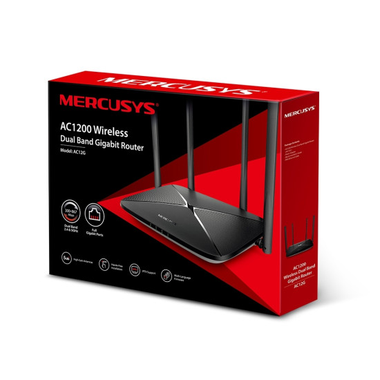 Mercusys AC12G Двухдиапазонный беспроводной AC1200 wi-fi гигабитный роутер