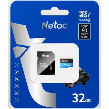 Netac microSD 32GB C10 UHS-I R80MB/s + SD