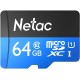 Netac карта памяти microSD 64 ГБ C10 UHS-I R80 МБ/с + SD