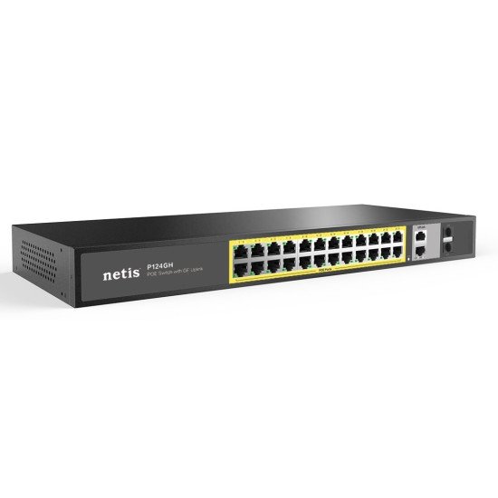 Netis P124GH 24-Port Fast Ethernet PoE Switch