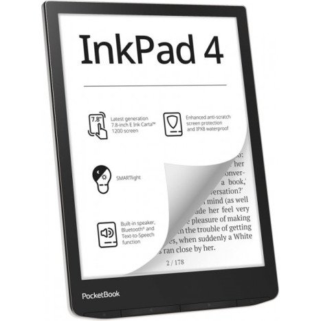 PocketBook E-book Reader 743G InkPad 4 Stardust Silver PB743G-U-CIS