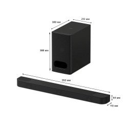 Саундбар Sony HTB600.AF1 - 350 W, 3.1.2 channel, Dolby Atmos, DTS:X