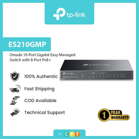 TP-Link ES210GMP сетевой PoE-коммутатор