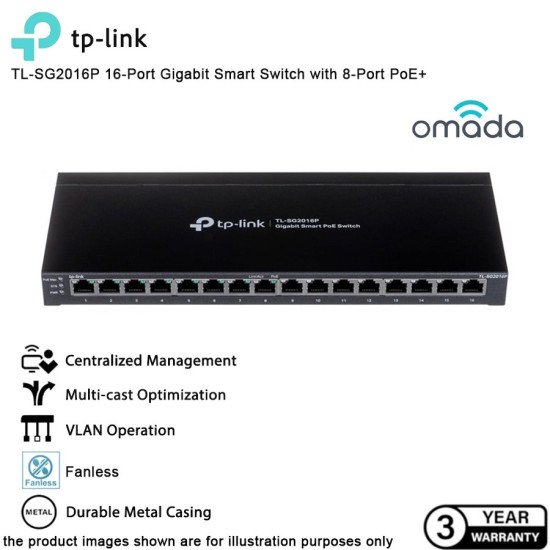 TP-Link SG2016P сетевой PoE-коммутатор