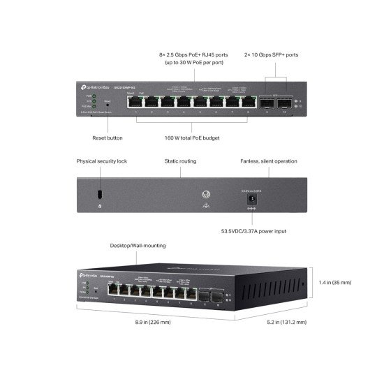 TP-Link SG2210XMP-M2 сетевой PoE-коммутатор