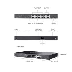 TP-Link SG2428LP сетевой PoE-коммутатор