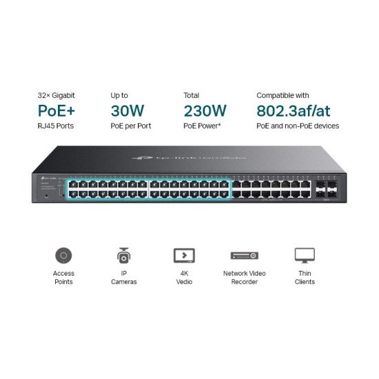 TP-Link SG2452LP сетевой PoE-коммутатор