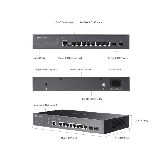 TP-Link SG3210 сетевой коммутатор