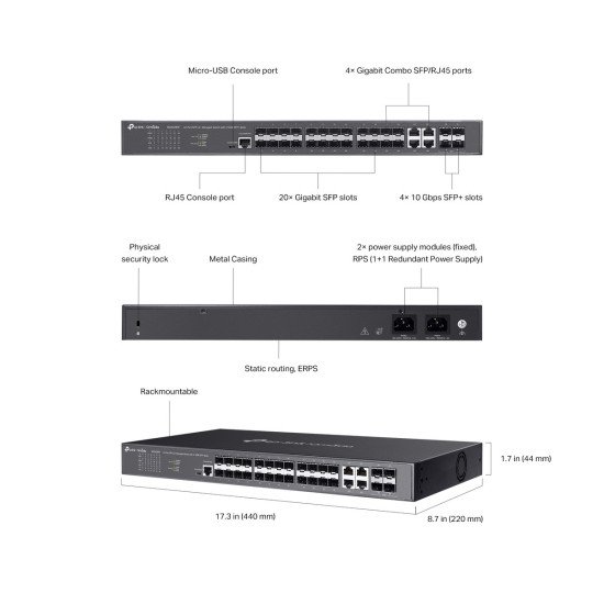 TP-Link SG3428XF сетевой коммутатор