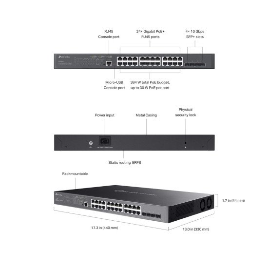 TP-Link SG3428XMP сетевой PoE-коммутатор