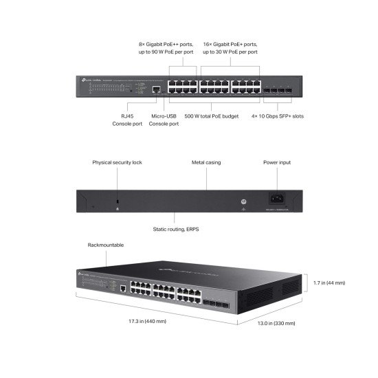 TP-Link SG3428XMPP сетевой PoE-коммутатор