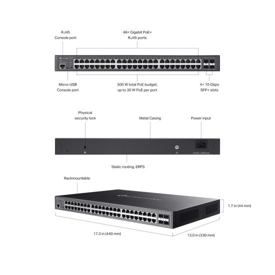TP-Link SG3452XP сетевой PoE-коммутатор