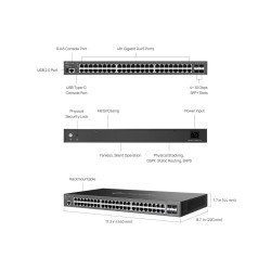 TP-Link SG5452X управляемый сетевой коммутатор L3