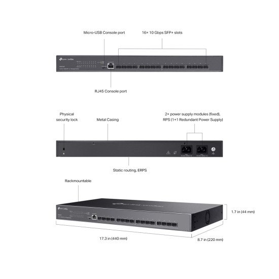 TP-Link SX3016F сетевой коммутатор