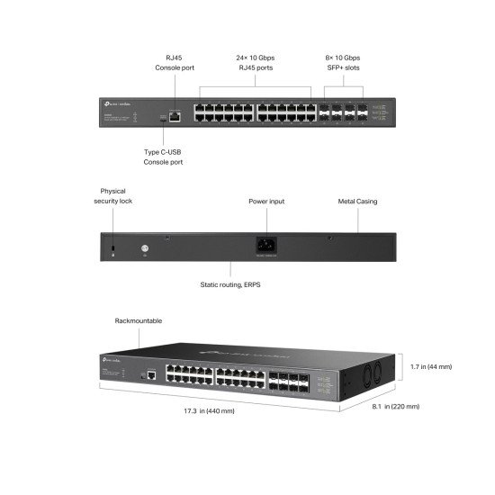 TP-Link SX3832 сетевой коммутатор