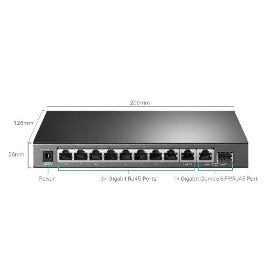 TP-Link TL-SG1210MPE сетевой PoE-коммутатор
