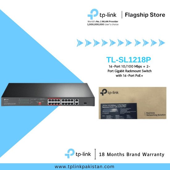 TP-Link TL-SL1218P сетевой PoE-коммутатор