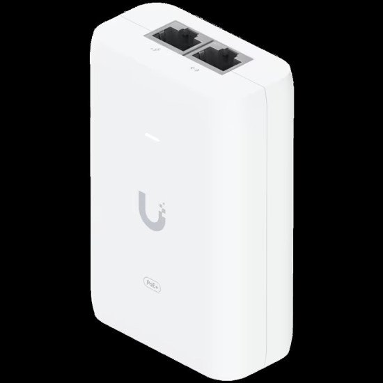 Ubiquiti U-POE-PLUS-EU U-POE+ adapter 30W, powers UniFi PoE+ devices, reduce dependency on PoE switch power, Contains RJ45 data input, AC