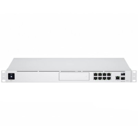 Многофункциональная система Ubiquiti 1U Rackmount UniFi 10Gbps с расширением для 3,5-дюймового жесткого диска и 8-портовым коммутатором