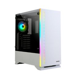 Zalman Компьютерный Корпус S5 Mid Tower 1x120мм 1x120мм RGB стекло (боковая панель) белый