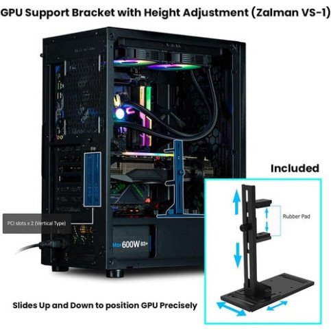 Zalman i4 ATX Mid-Tower PC Case Black
