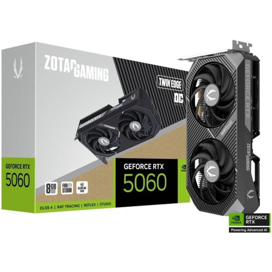Видеокарта ZOTAC GeForce RTX 5060 8GB GDDR7 Twin Edge OC