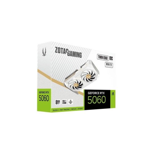 Видеокарта ZOTAC GeForce RTX 5060 8GB GDDR7 Twin Edge OC White Edition білий