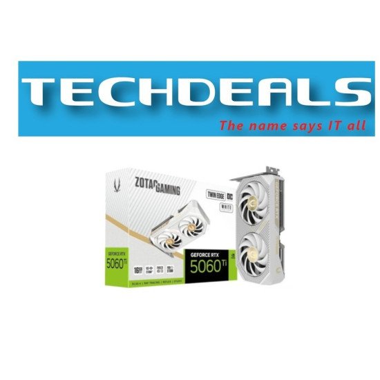 Видеокарта ZOTAC GeForce RTX 5060 8GB GDDR7 Twin Edge OC White Edition білий