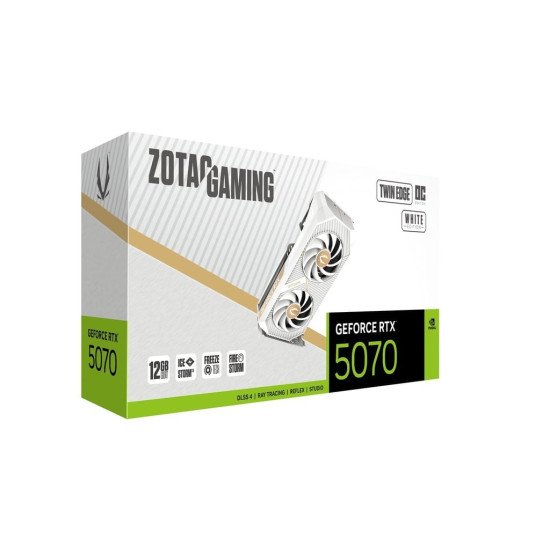 Видеокарта ZOTAC GeForce RTX 5070 12GB GDDR7 Twin Edge OC White Edition білий