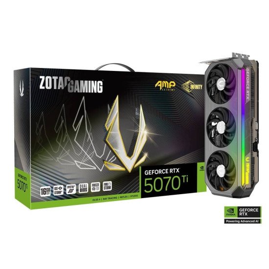 Видеокарта ZOTAC Graphic Adapter GeForce RTX 5070 Ti 16GB GDDR7 AMP Extreme INFINITY